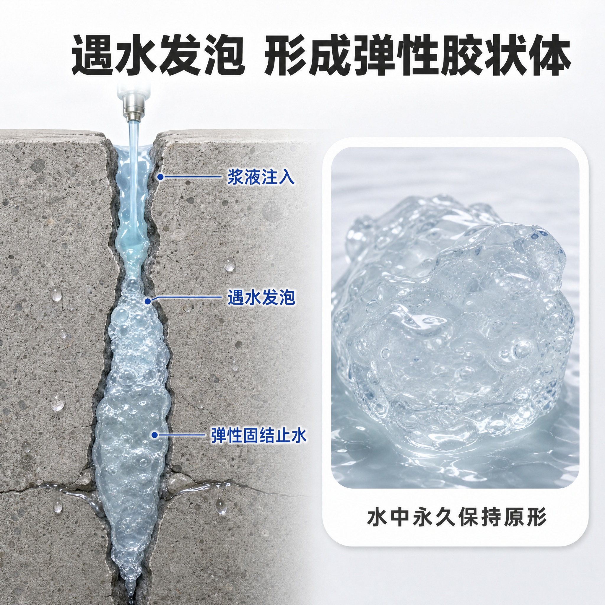 [主图-3] 遇水发泡止水原理与结构效果 索涂ST-911水性… - 图片创意预览