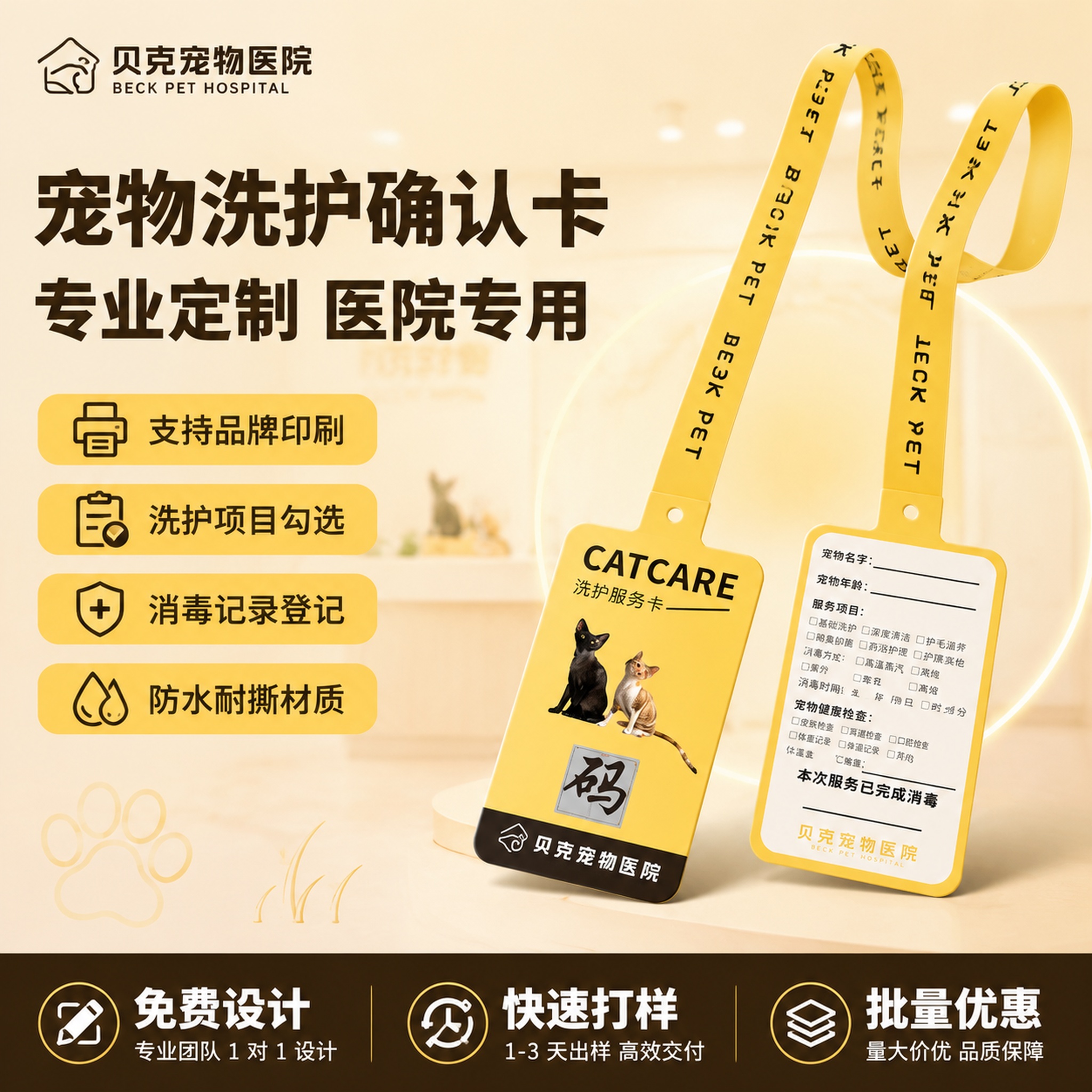 [单张主图] 宠物洗护确认卡定制 爆款促销感主图 服务主题与场… - 图片创意预览