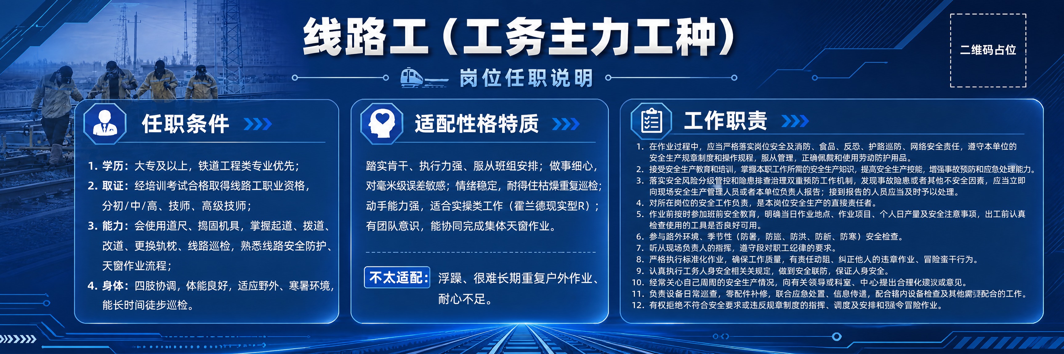 重新设计一张超宽横向桌面底板海报，蓝色主题专业商务风格，尺寸比… - 图片创意预览