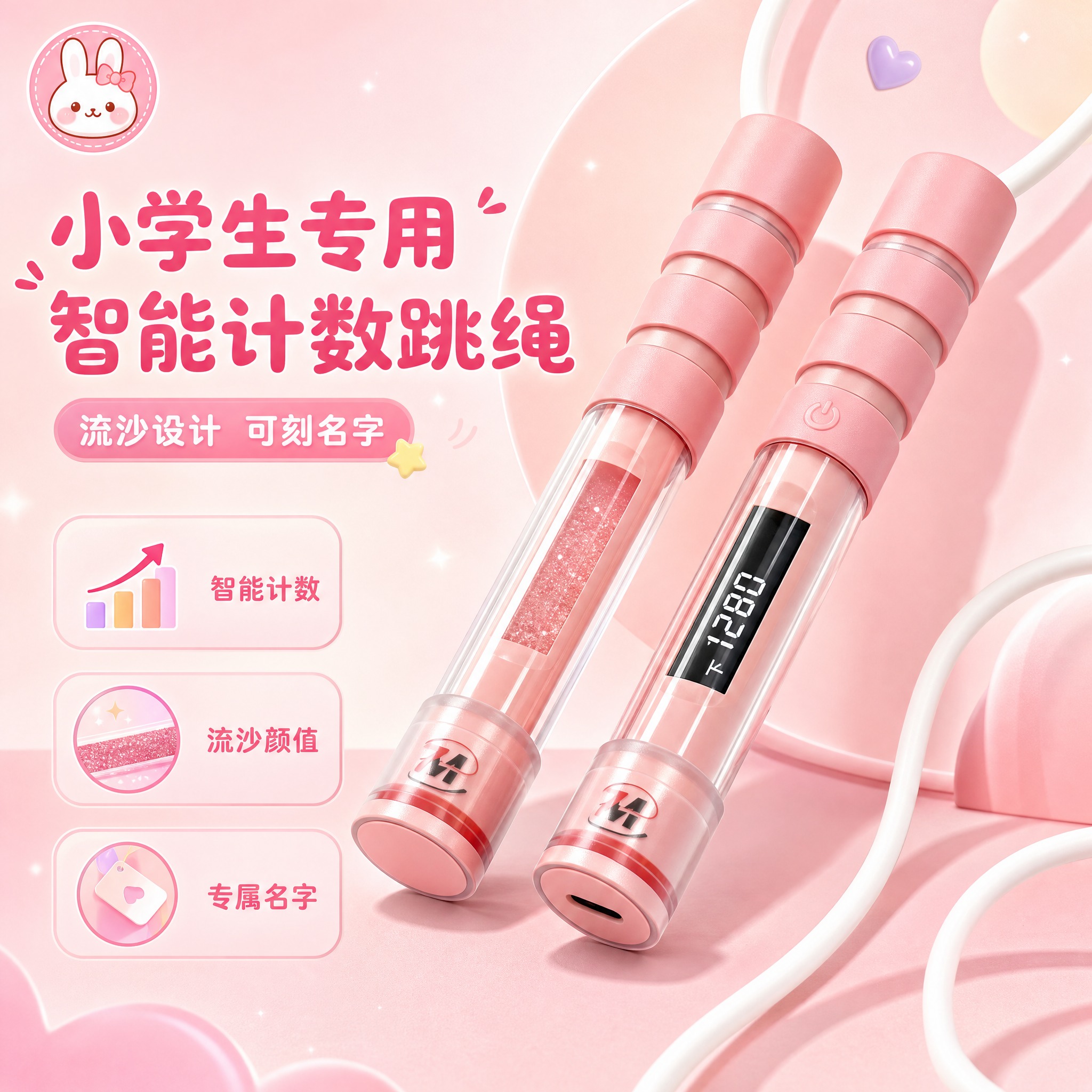 [主图-1] 首图产品身份，展示专为中小学生设计的粉色流沙智能… - 图片创意预览