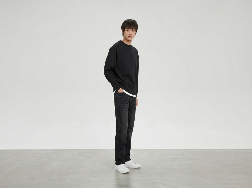 白底图衣服穿到模特身上 
模特：不能改模特的种族和动作
服装贴合：衣服完全贴合模特身形，无违和感，保留衣服原有版型 / 颜色 / 细节（如纽扣、印花、刺绣）无变形 / 无颜色偏差 / 保留细节
场景：预览效果