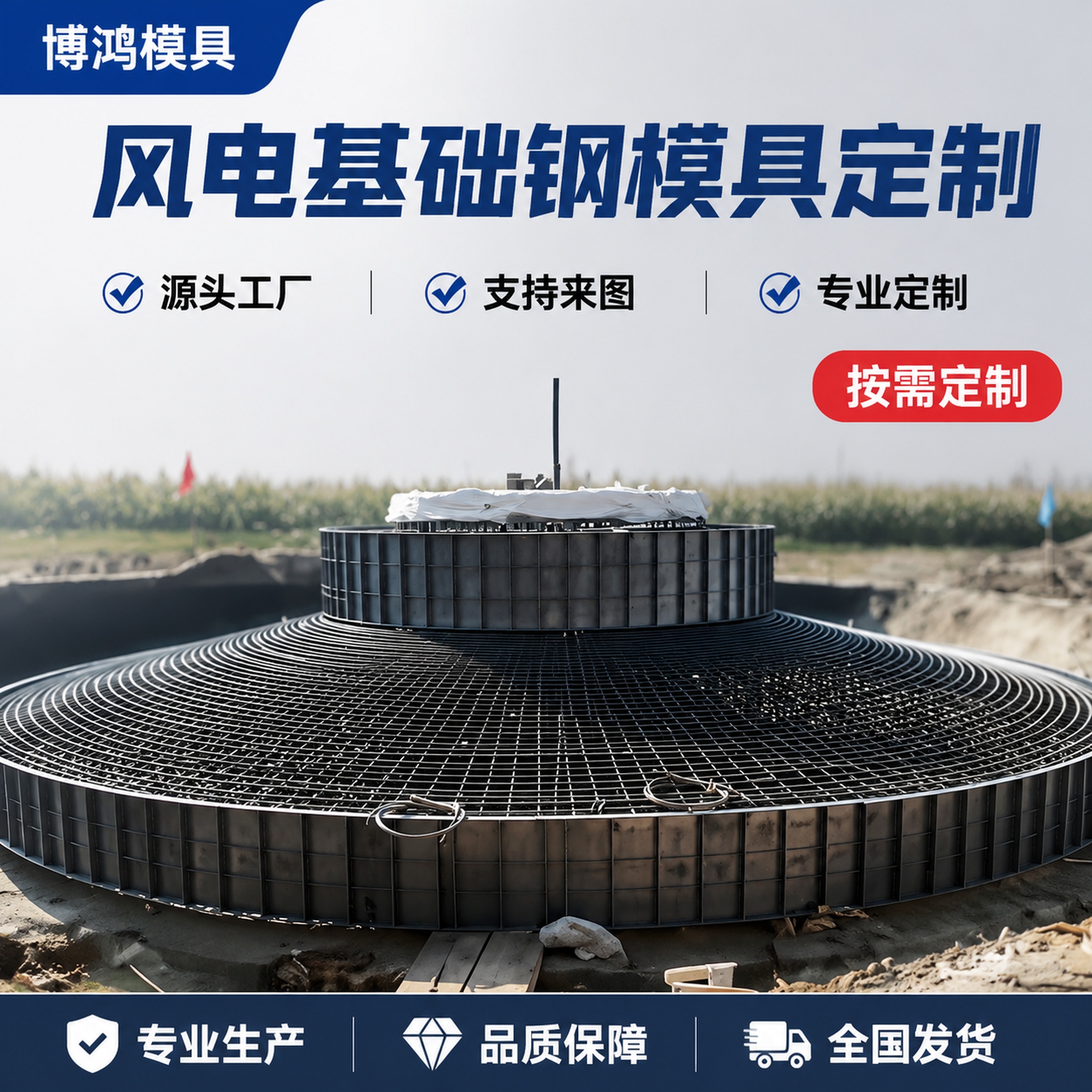 [单张主图] 风电基础钢模具 爆款促销感主图 目标突出产品专业… - 图片创意预览