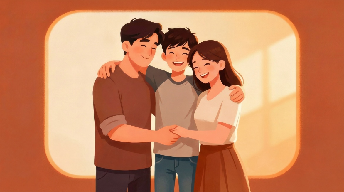 父母吵架后牵手和好的感觉，孩子替换12岁大的孩子预览效果