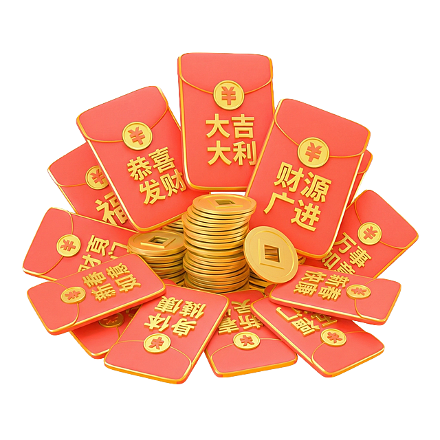 增加更多的红包，每个红包上面都是祝福语