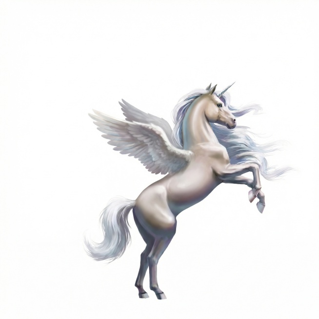 生成一张类似的独角兽 要求翅膀小一点 尾巴不用这么长预览效果