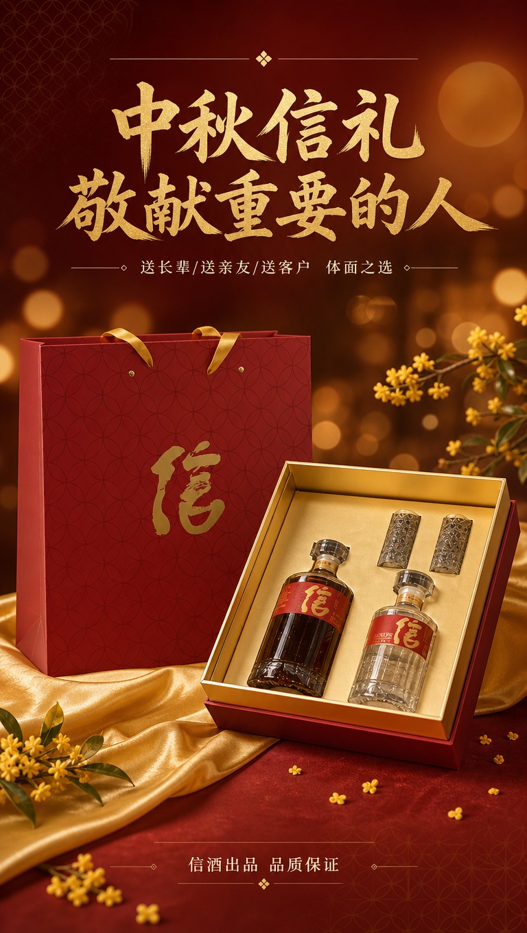 [商品] 使用【图5】【图6】中的礼袋+礼盒组合；保留酒红色礼… - 图片创意预览