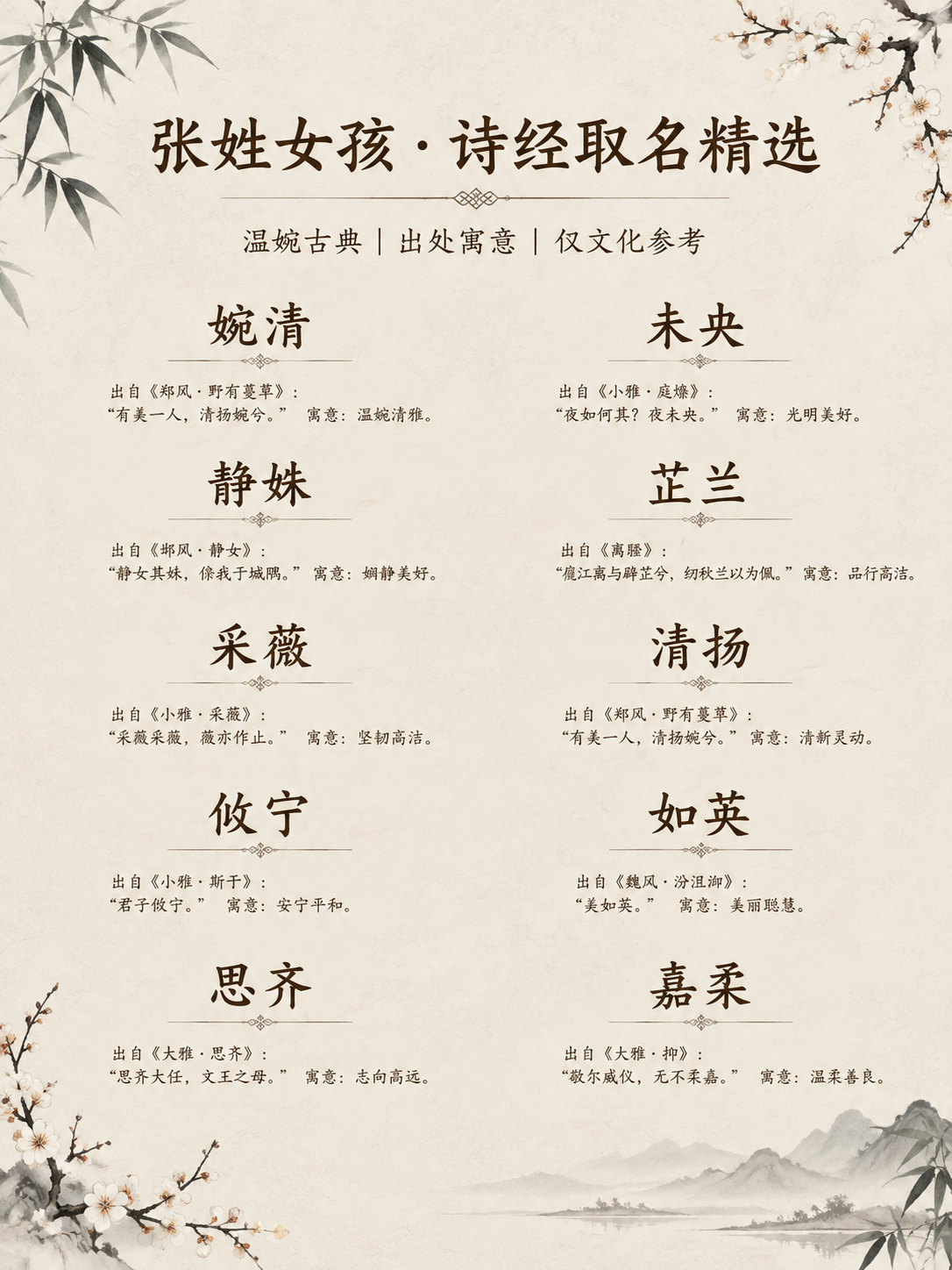 竖版中式古典风格设计图，米白宣纸底色，画面干净雅致，深棕色文字… - 图片创意预览