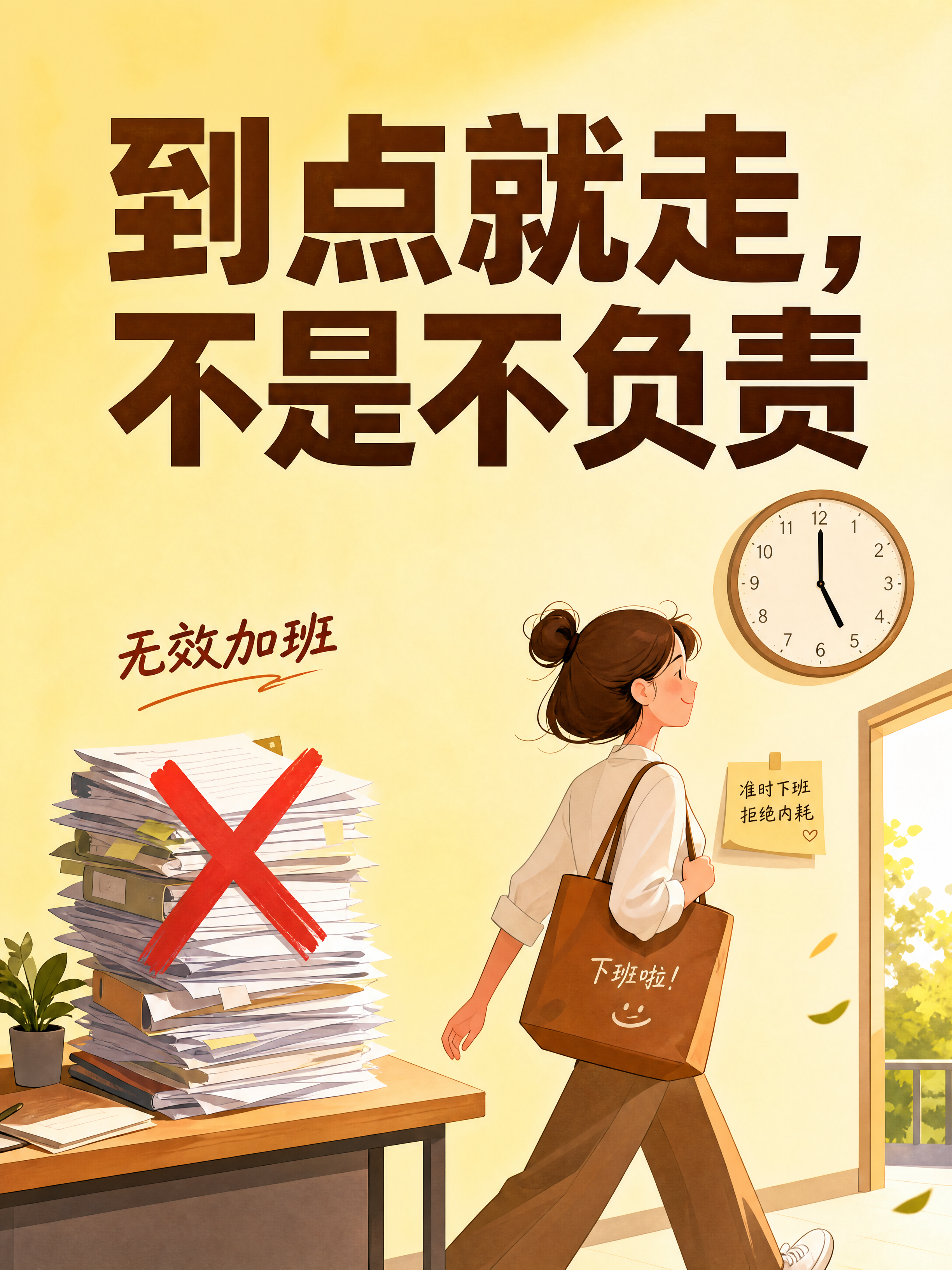 小红书笔记大字封面，插图大字，扁平治愈插画暖色调风格，版式精美… - 图片创意预览