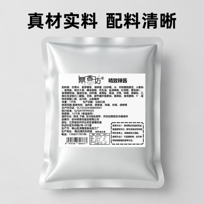 [主图-7] 完整配料展示，品质透明。[氛围风格] 干净清晰，值得信任。[画质] 商业摄影质感、光线柔和通透、产品清晰真实、画面干净高级。[元素] 保持原包装上配料表文字信息清晰完整，背景替换为干净浅预览效果