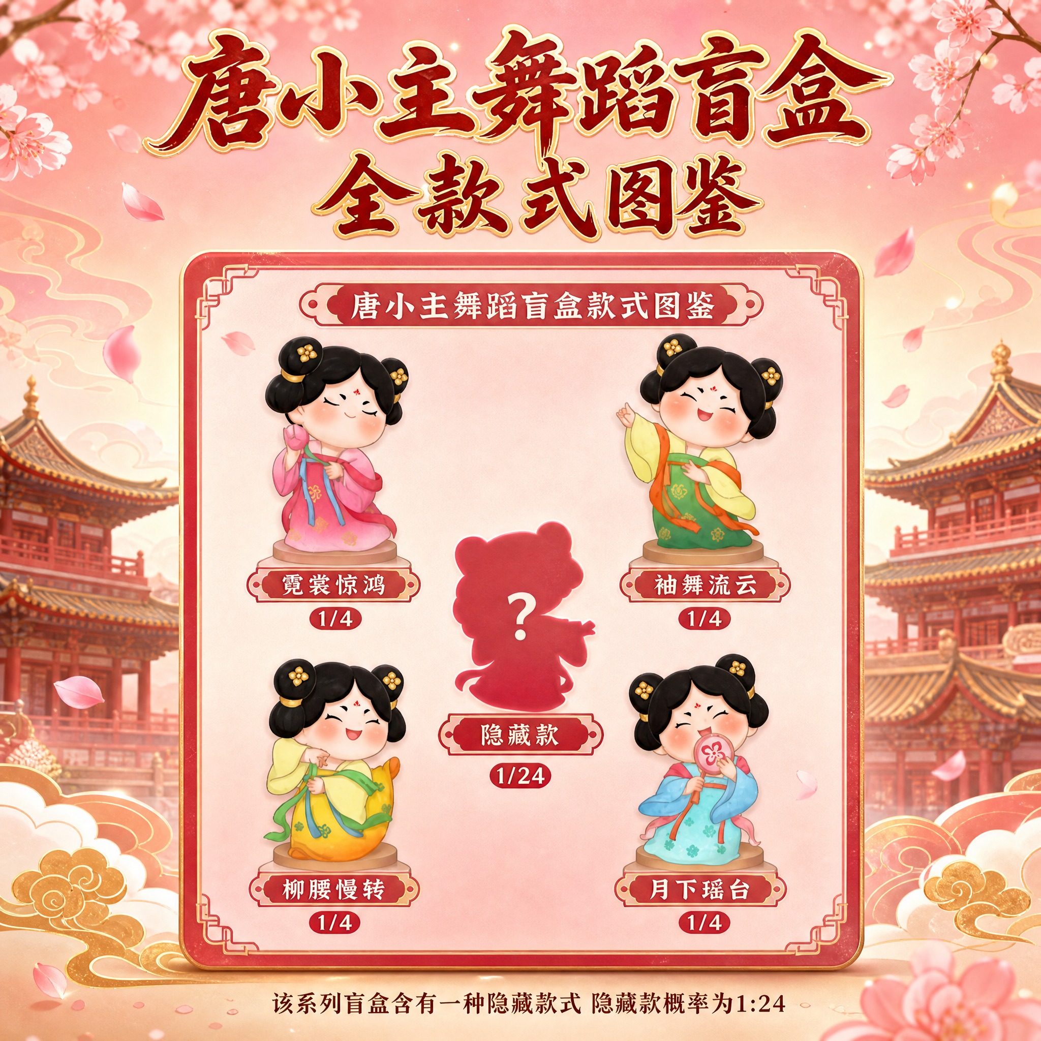 [主图-1] 唐小主舞蹈盲盒 首图点击率 全款式图鉴展示4款加… - 图片创意预览