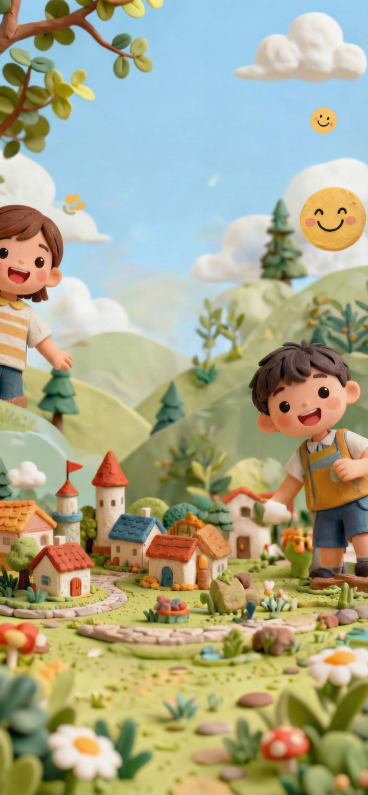 帮我做一个【犀浦粘土城镇规划师】产品介绍海报

设计风格： 创意艺术风，充满想象力与温馨感。

海报内容布局：

【顶部标题】

告别屏幕与无聊

来做小小「犀浦城镇规划师」！

活动时间： 集合地点预览效果