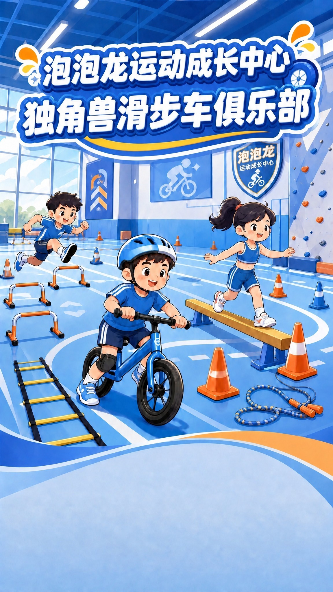 将图中标题里的“运动”和“俱乐部”这几个字的颜色改为白色，保持… - 图片创意预览
