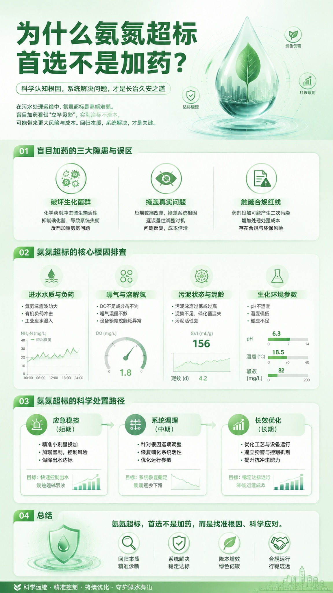 一张严肃简洁的环保科普海报，主色调为清透浅绿色系，高科技感，干… - 图片创意预览
