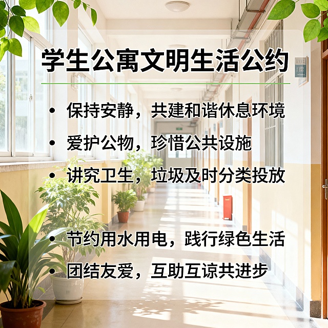 学生公寓文明生活公约