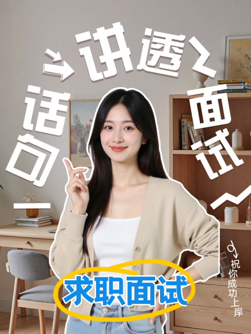 求职面试视频封面小红书预览效果