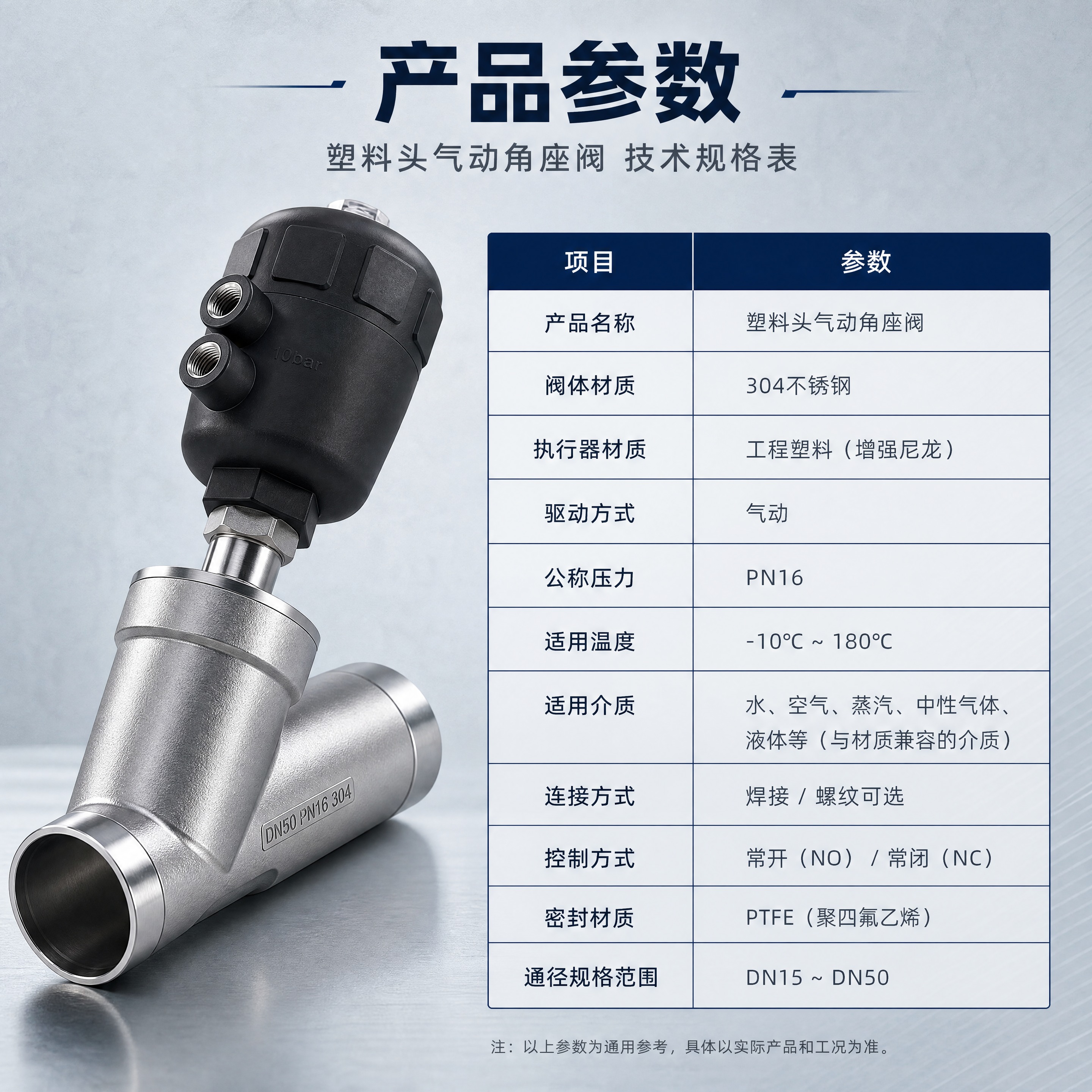 [商品] 使用【图7】DN50塑料头气动角座阀产品图；保留产品… - 图片创意预览