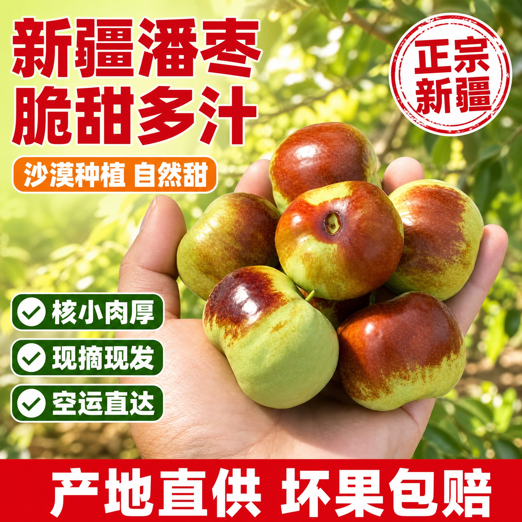 [主图-5] 新疆潘枣拼多多爆款促销主图，手握多果展示型，突出… - 图片创意预览