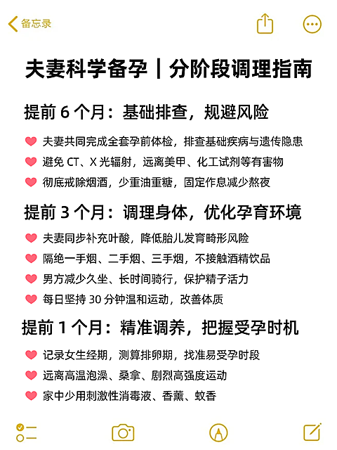 夫妻科学备孕笔记小红书封面配图