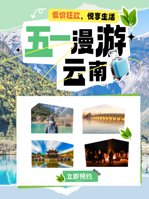 旅游出行特价机票促销旅游线路营销小红书封面预览效果