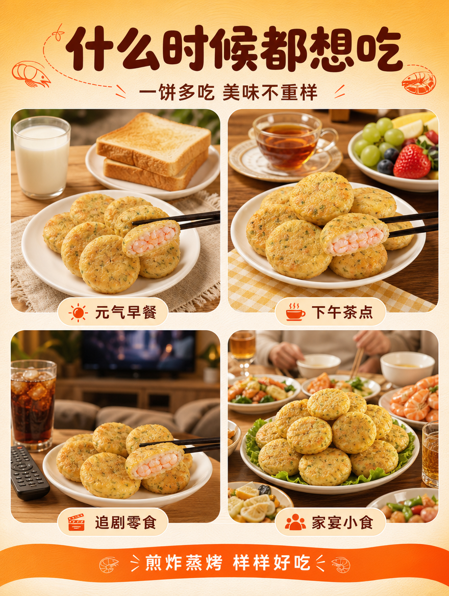 [商品] 使用【图5】木盘虾饼图和【图8】白盘虾饼图；保留虾饼… - 图片创意预览