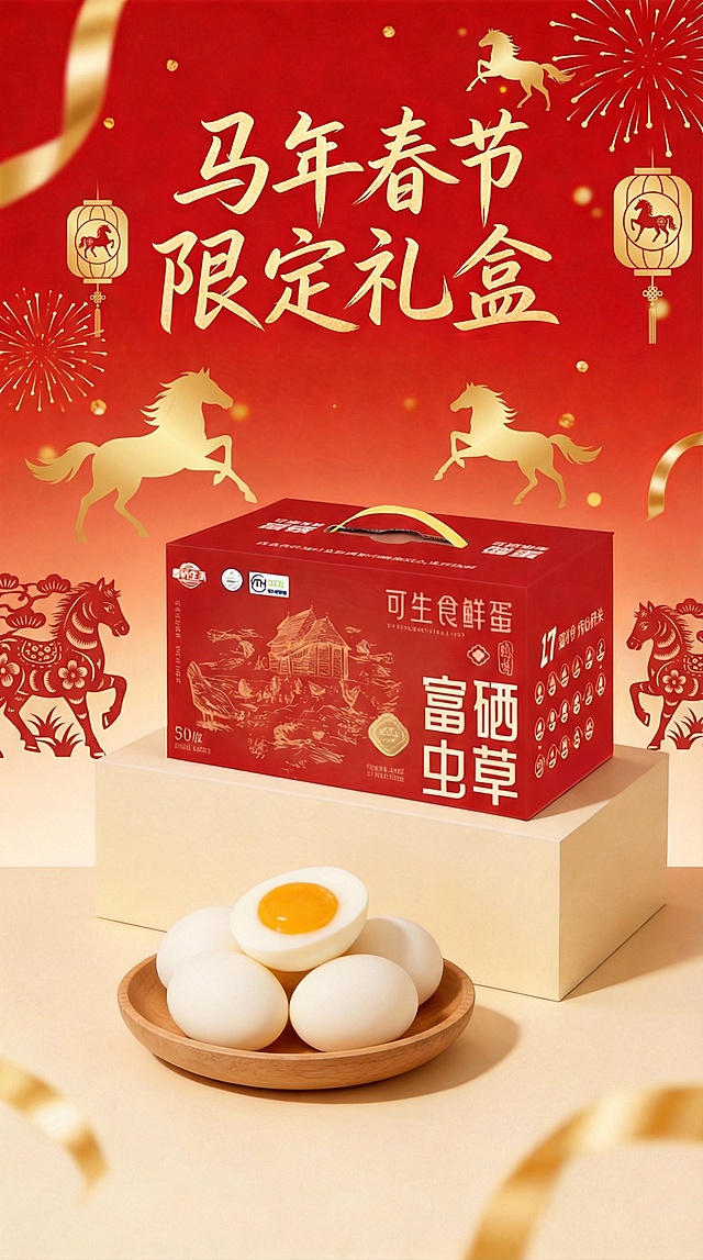 背景加一些马年的元素