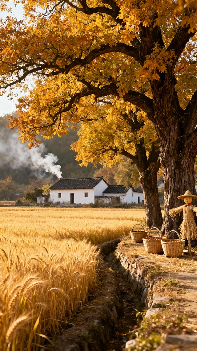 重新生成5张秋天的风景壁纸图