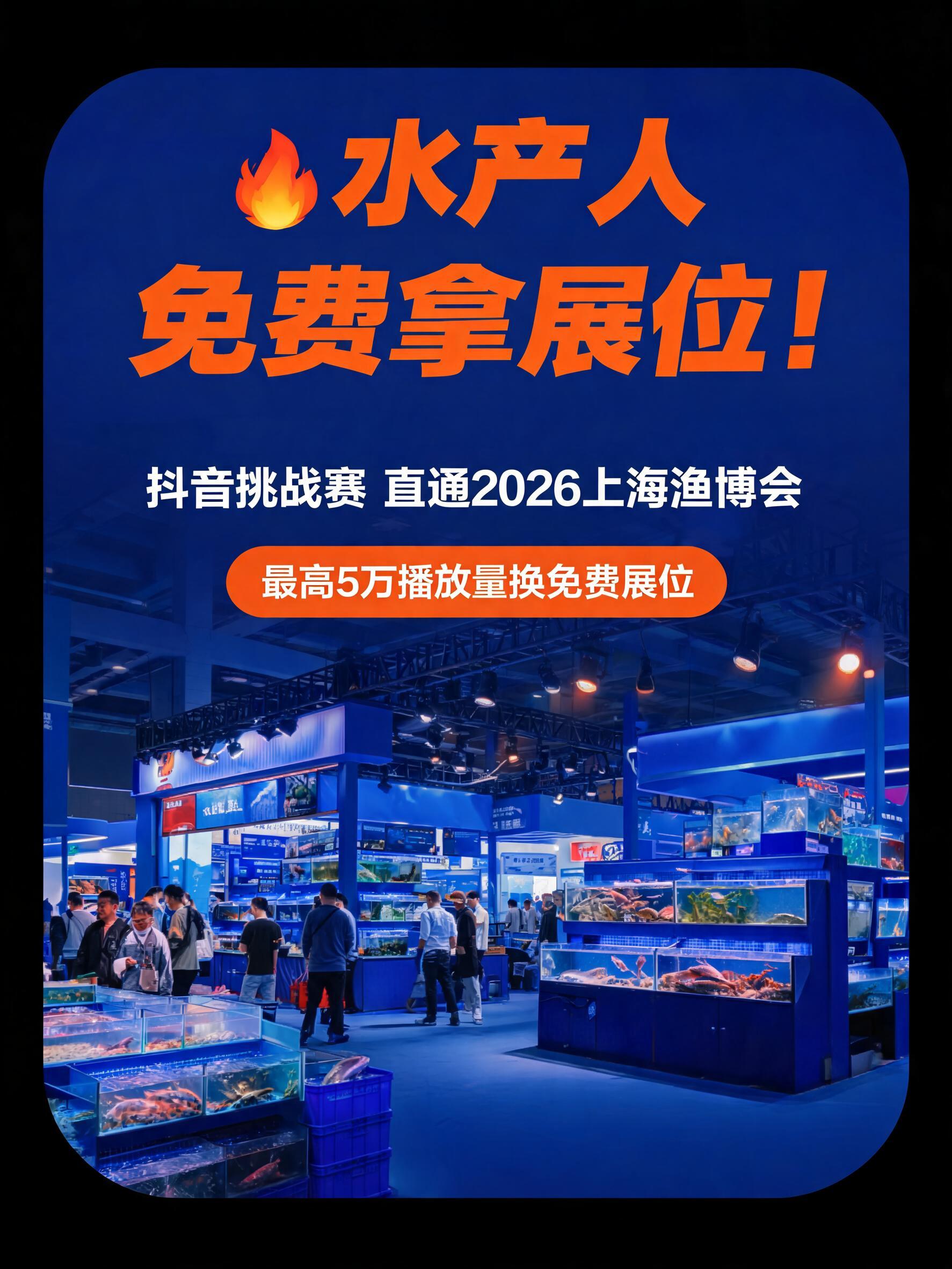 生成一套小红书图文笔记，共4页，风格为“水产/海鲜展会+年轻化… - 图片创意预览