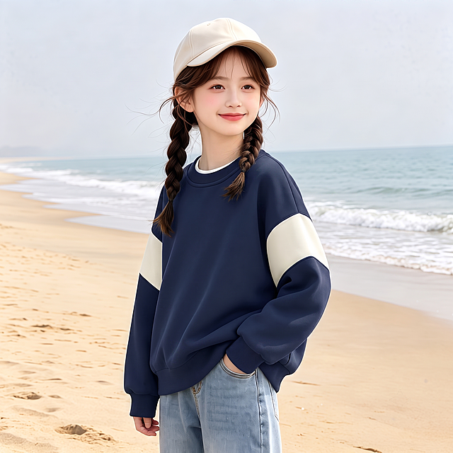 用图1的衣服替换图的2的人物的上身穿的衣服，保留原场景光影，保持图2的人物的下身穿着不变，五官和发型不变，图片宽高尺寸不变，背景不变，模特姿势不变，背景不变。保持图1的衣服的款式和颜色不变