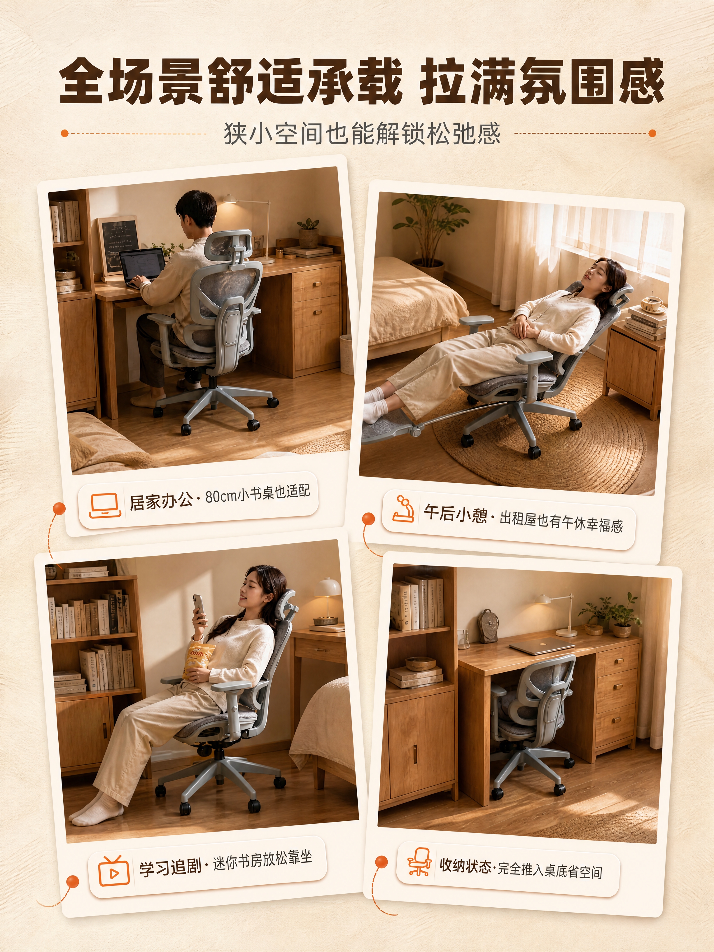 [商品] 使用【图9】多场景人体工学椅组合图；保留每把灰色椅子… - 图片创意预览
