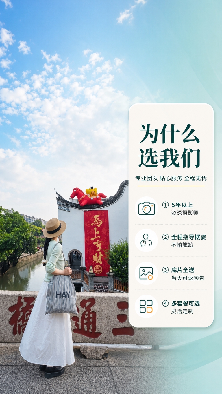[商品] 使用【图3】三坊七巷三通桥场景；保留戴草帽穿浅绿色上… - 图片创意预览