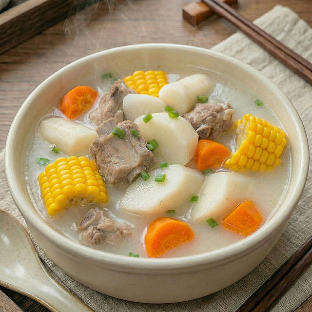 将汤汁改为清澈不油腻的奶白色