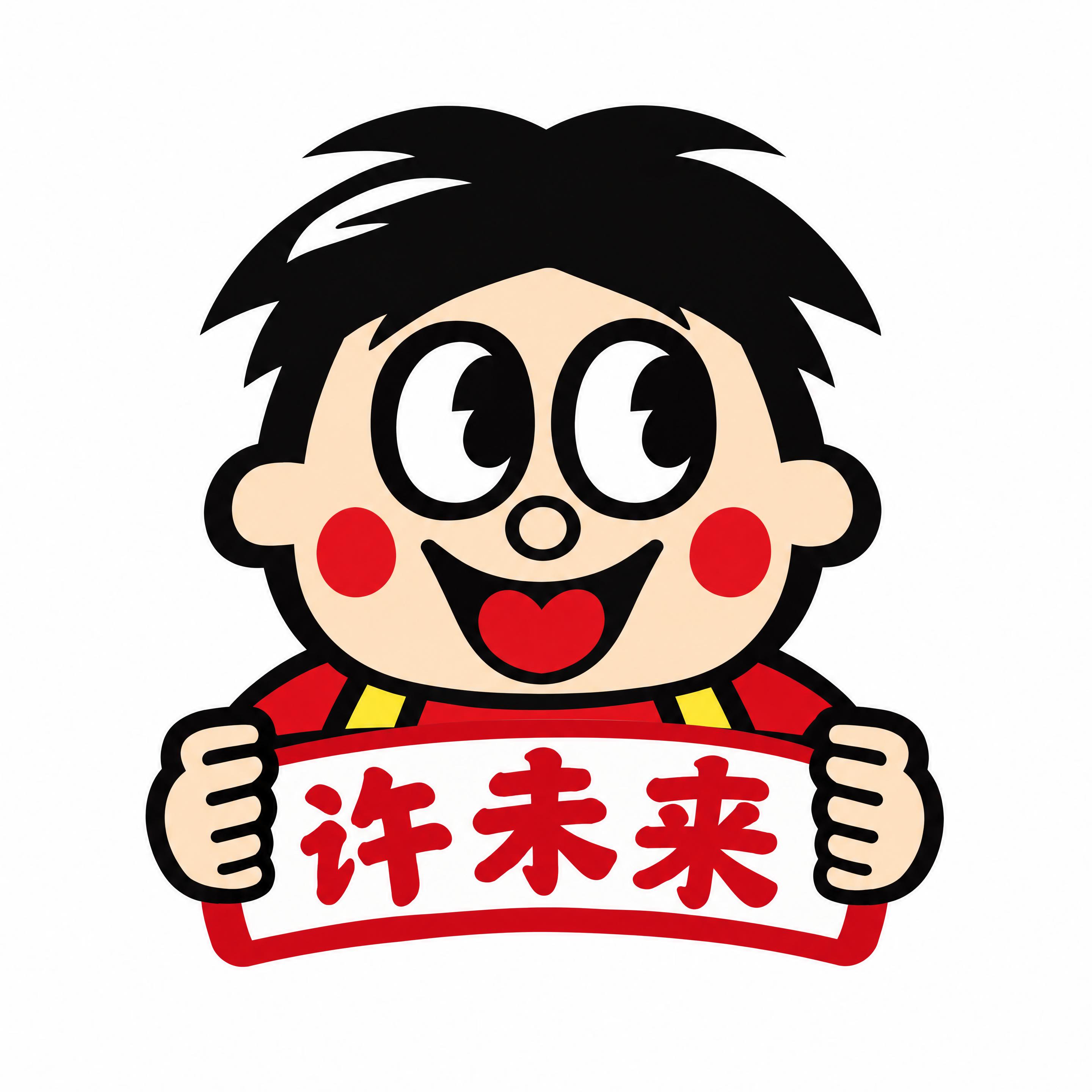 从参考图中抠出第二排最左边旺仔罐身上的贴纸（许未来款），严格保… - 图片创意预览