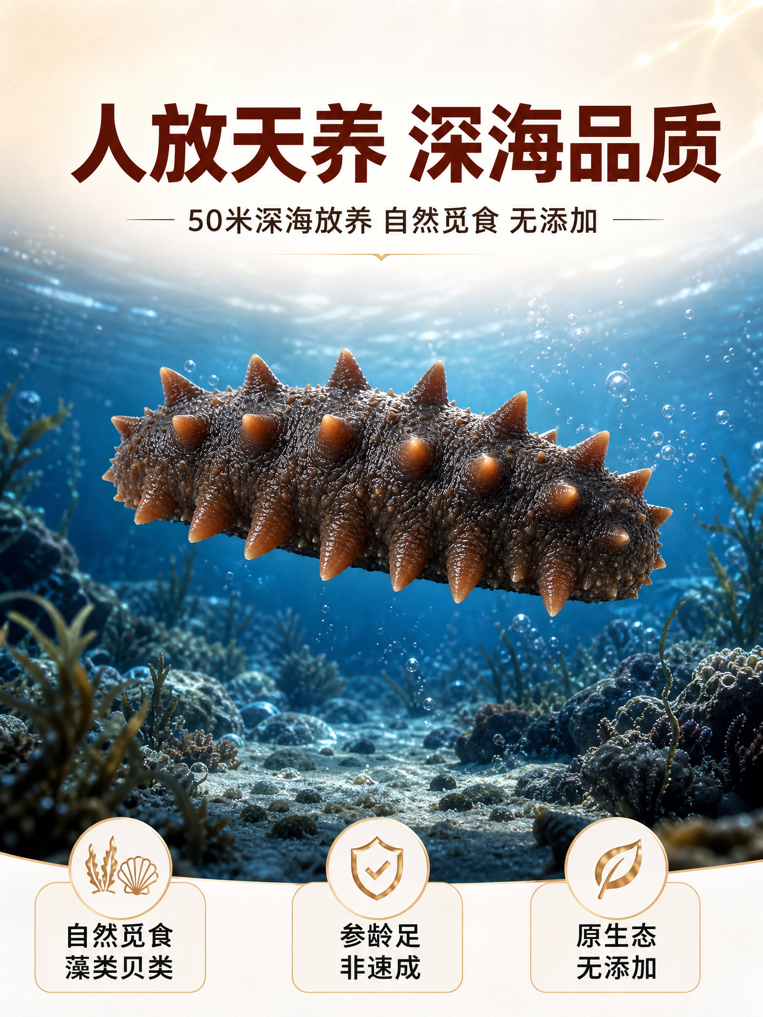 [商品] 使用【图1】大连辽刺参整参图；保留海参短粗壮实将军肚… - 图片创意预览