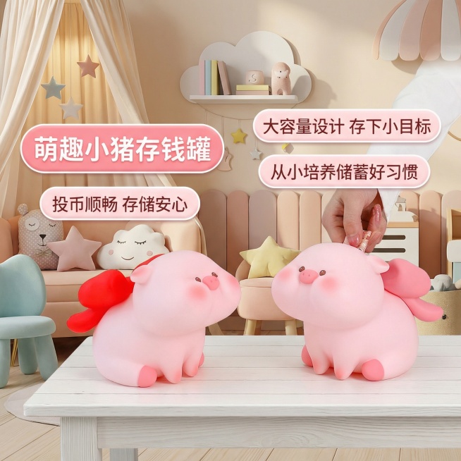 更换背景，增加电商卖点，突出存钱功能预览效果