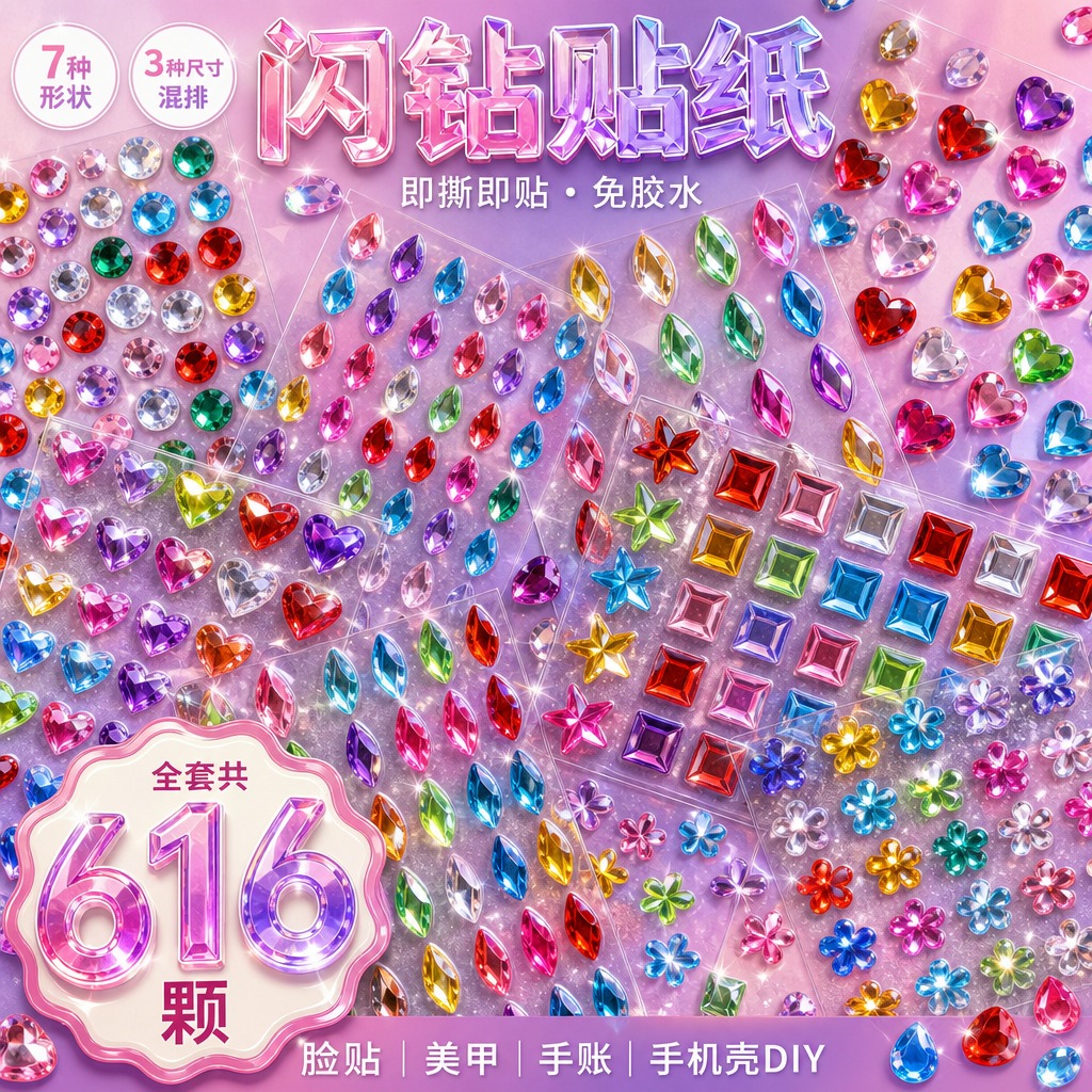 1:1正方形电商主图，马卡龙清新风结合软萌少女风，高级通透玻璃… - 图片创意预览