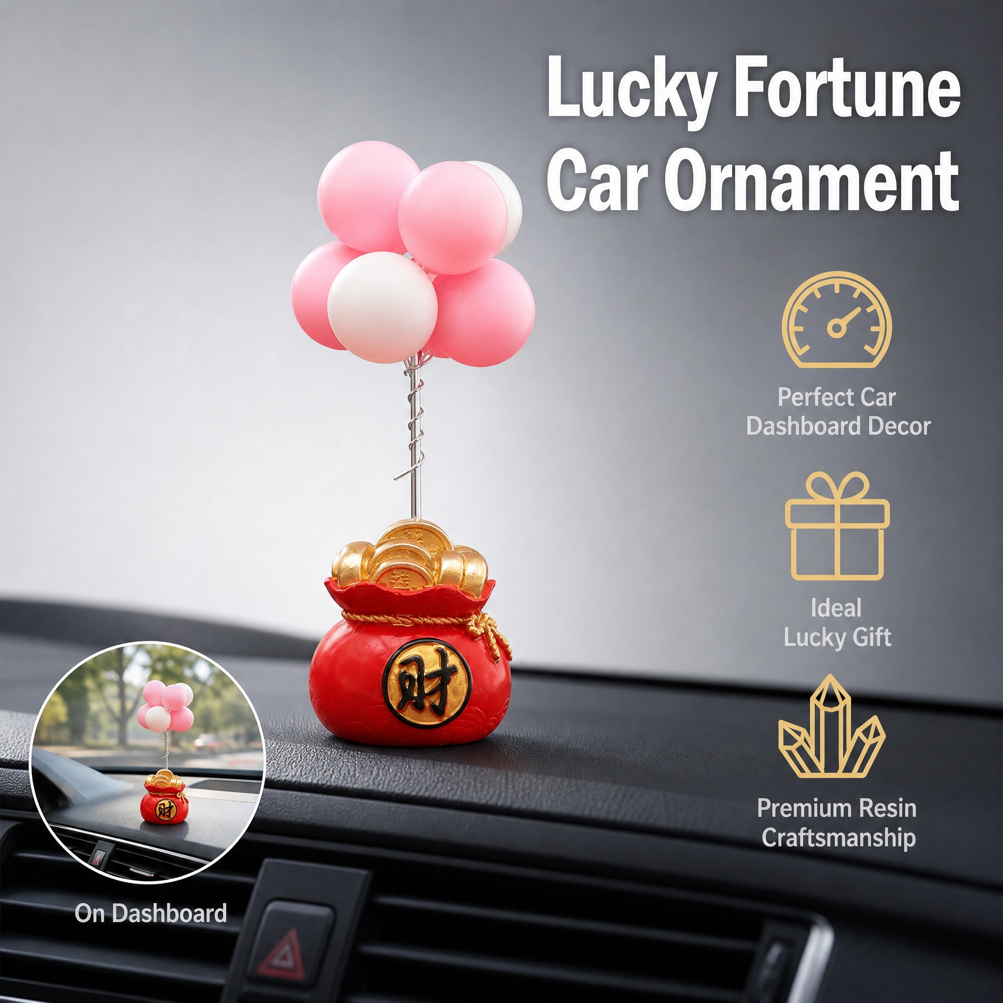 [主图-2] 福袋发财汽车摆件 Lucky Fortune B… - 图片创意预览