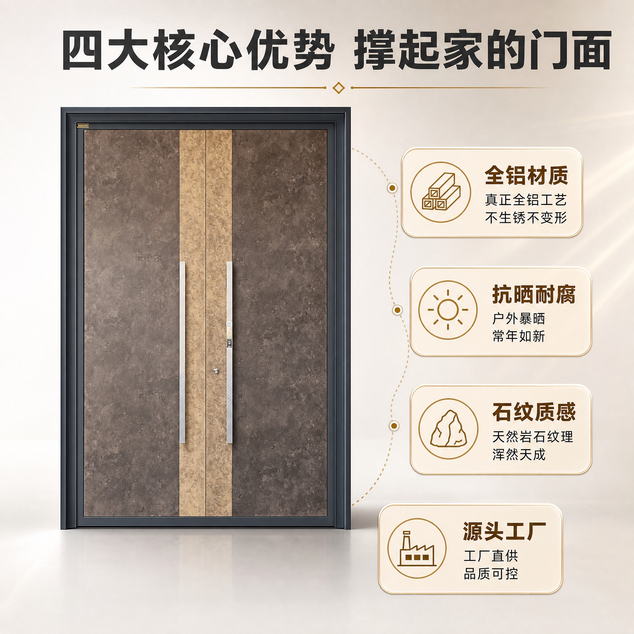 [主图-2] 核心亮点功能环绕图，核心任务是集中展示全铝别墅大… - 图片创意预览