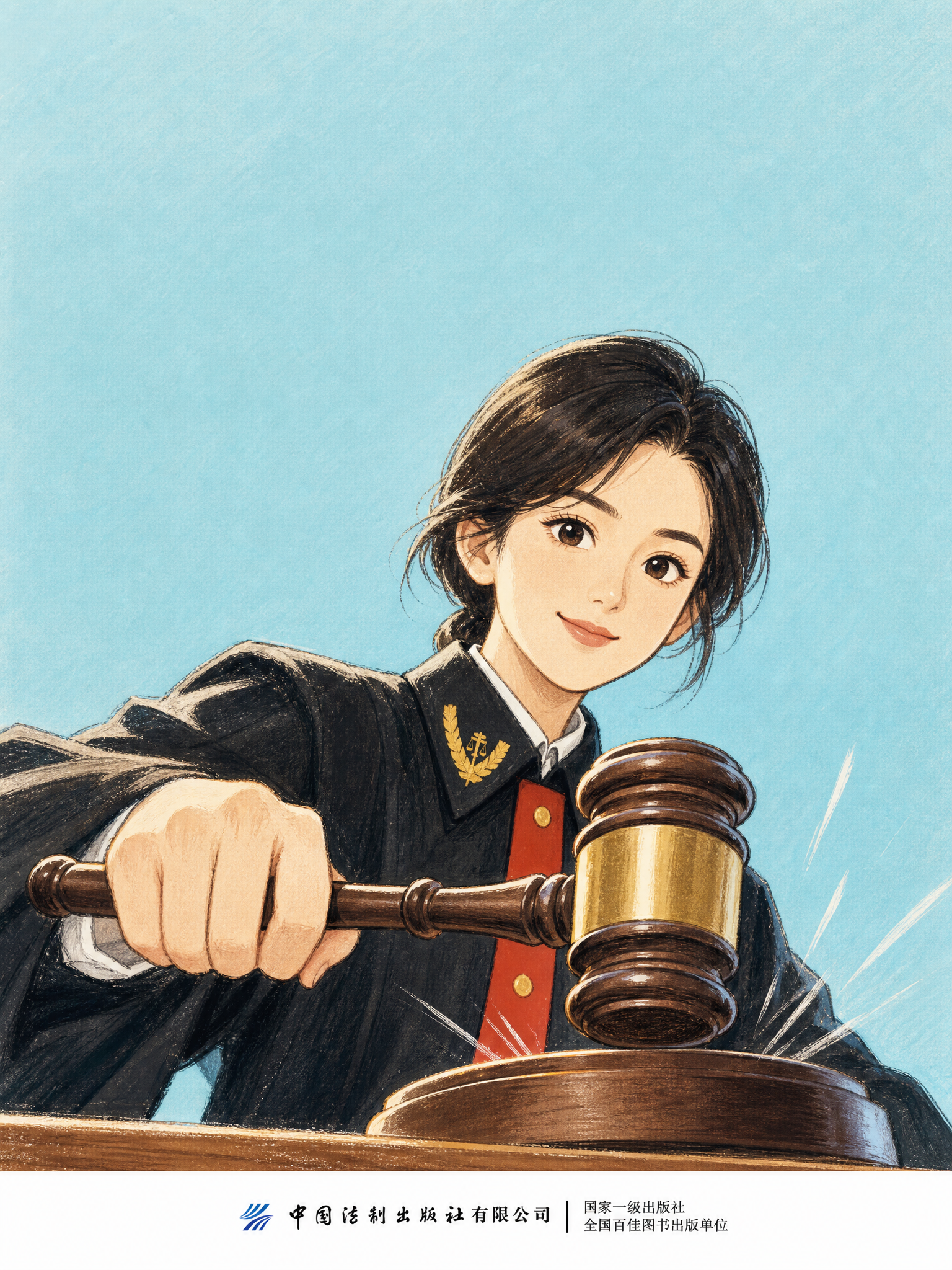 模仿参考图的手绘插画风格和构图方式，为一本法律思维类书籍设计封… - 图片创意预览