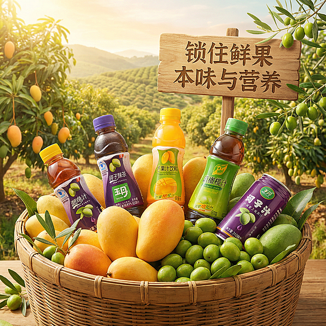 这张图片是产品主体这款产品是云南饮料 我需要设计10张主图在拼多多上面售卖    可以用家庭聚餐、节日团圆饭时，代替碳酸饮料，老人小孩都能喝；周末亲子时光，搭配水果拼盘、小零食，边吃边喝，氛围更温馨 进行主图场景布局设计一个高级主图  一些主图文案内容  口感层次丰富 香甜浓郁芒果汁 清爽解渴 真果汁饮料 酸甜可口不油腻 多种口味 云南永德特产 日期新鲜  冰镇饮用更佳 整箱发货 厂家直销 酸爽可口果味浓厚 锁住鲜果本味与营养 老人小孩都能放心喝 清甜不齁腻 酸甜比例黄金配比