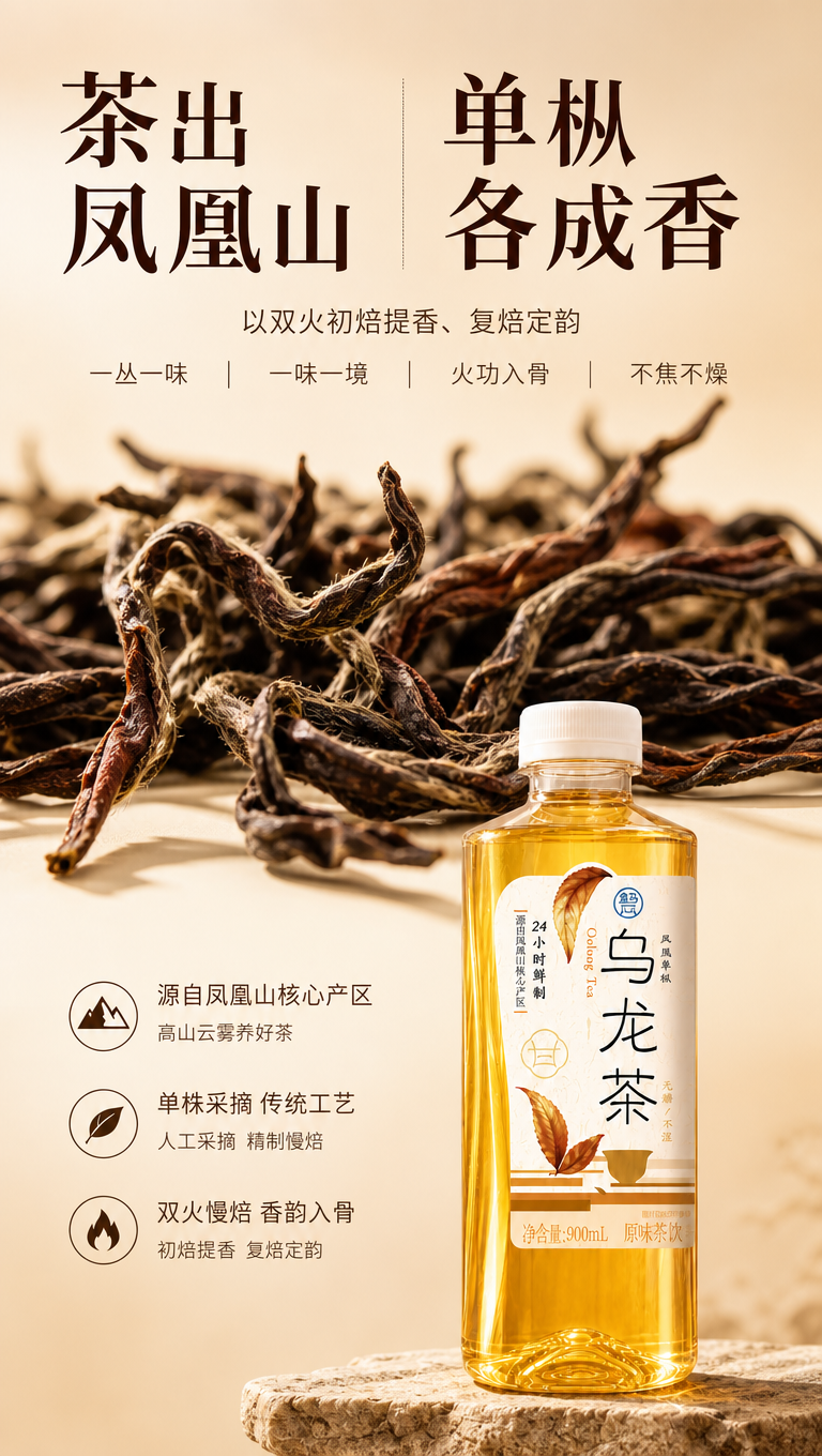 [商品] 使用【图1】盒马凤凰单枞乌龙茶900mL瓶装；保留透… - 图片创意预览