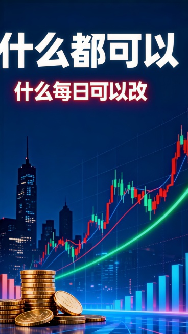 帮我生成一个类似的封面图，背景要是金融元素，有K线图，预留标题位置，这次的标题是：A股动态解析，股市每日行情速递。预览效果