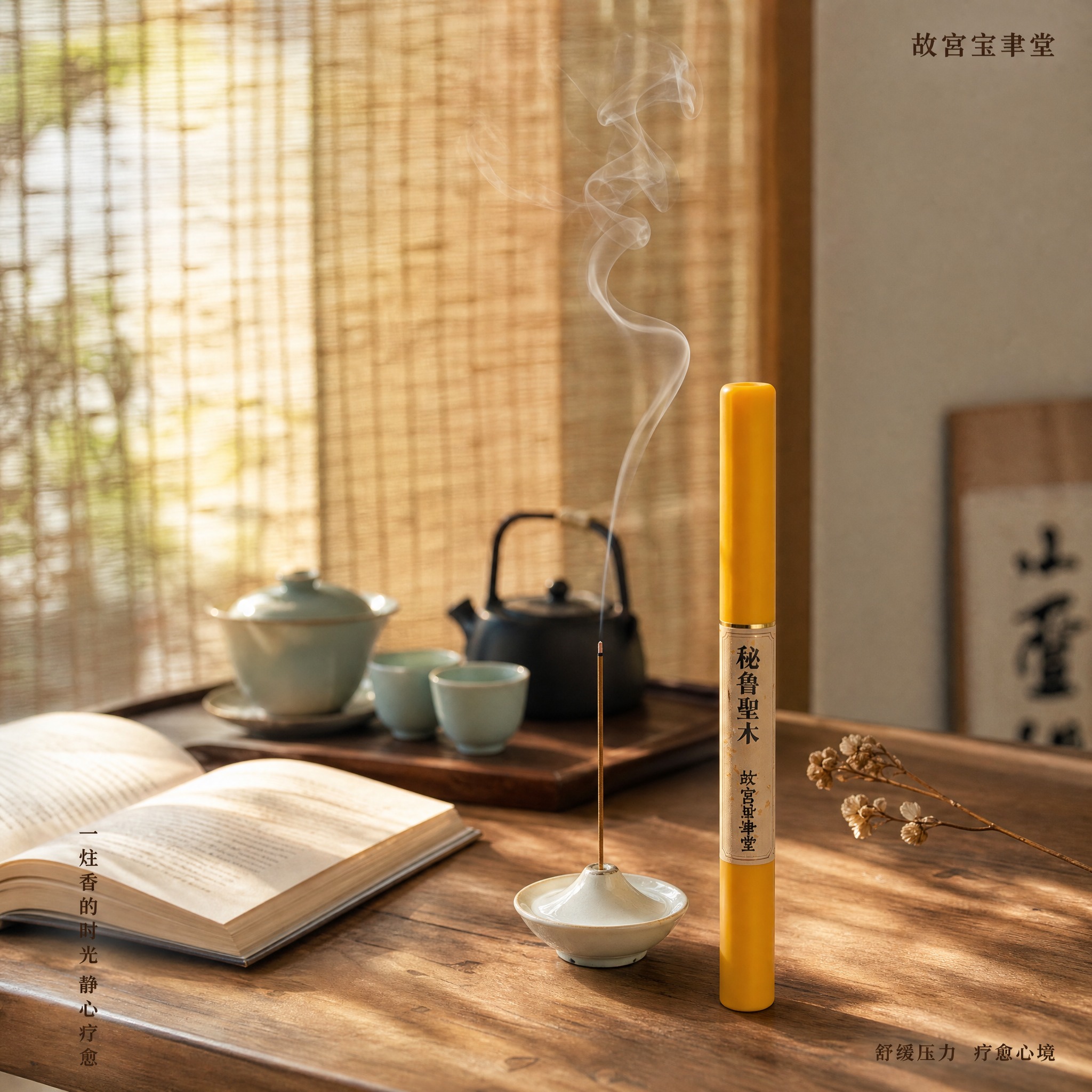 [主图-4] 使用场景氛围图 书房茶室焚香场景 生活方式展示… - 图片创意预览