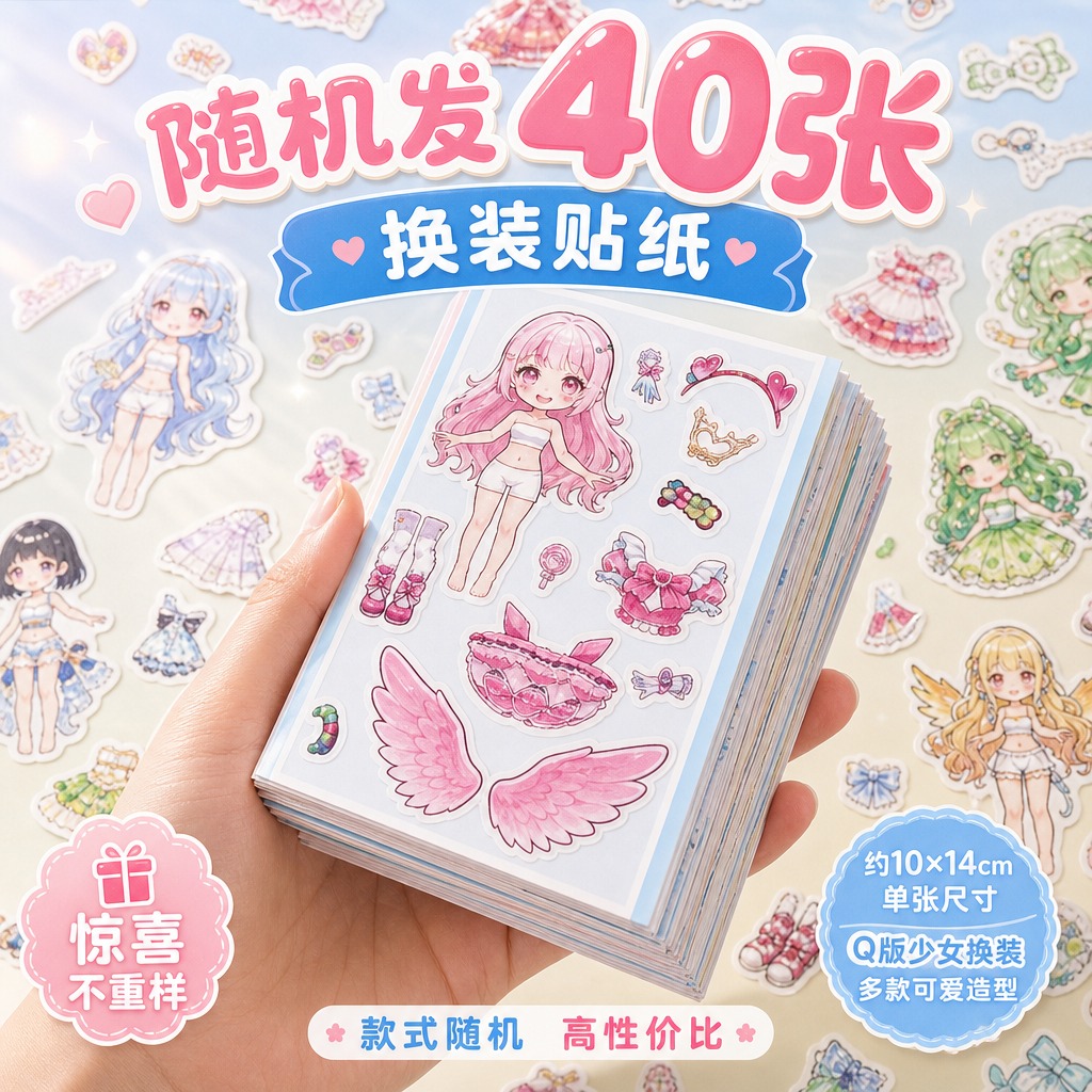 1:1电商SKU主图，甜美可爱软萌少女风，明亮通透的奶油白+浅… - 图片创意预览