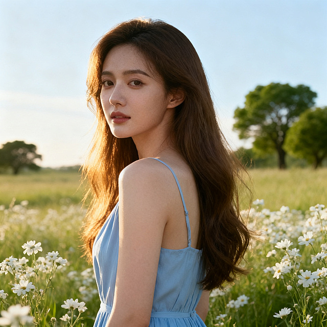 一位容貌精致气质优雅的美女，自然光影，背景清新，画质细腻，整体氛围温柔唯美