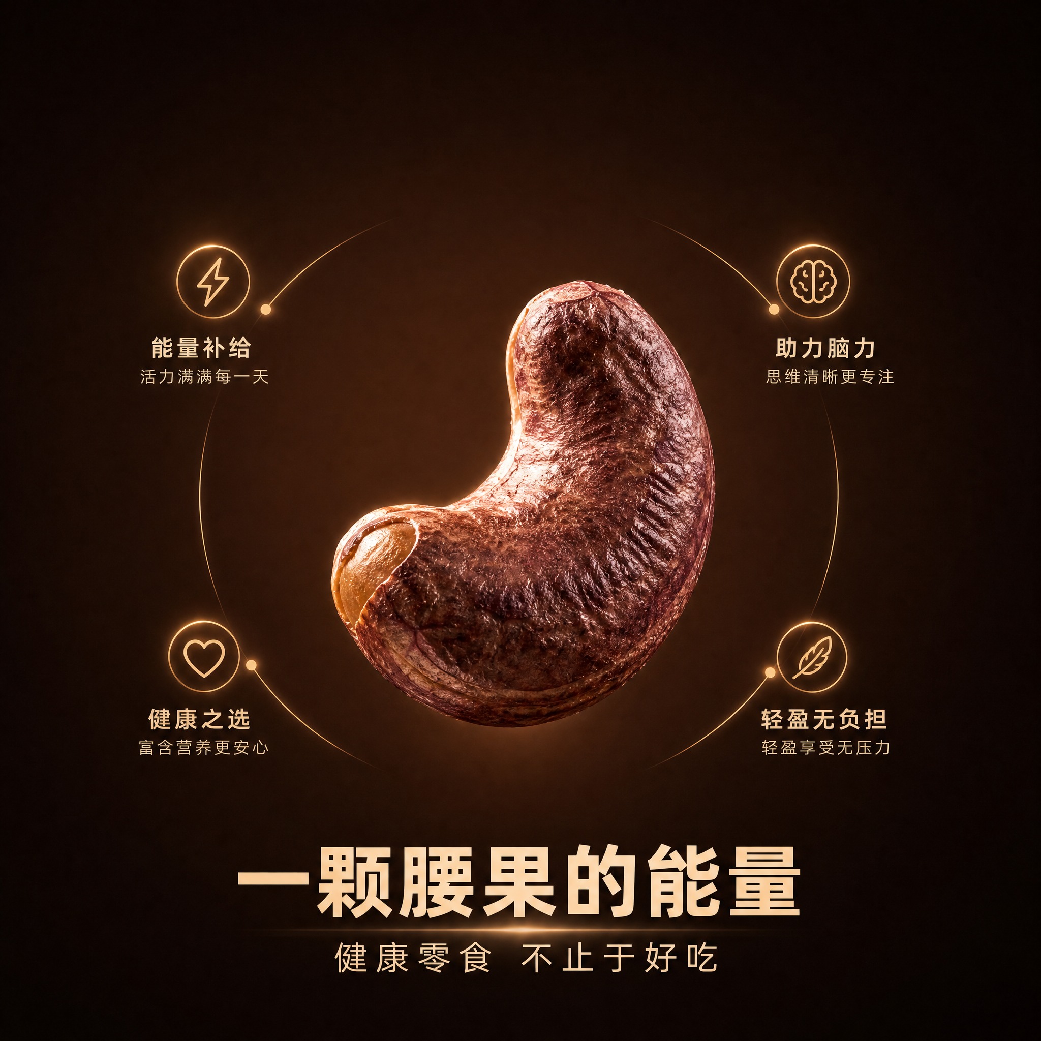 [主图-20] 紫衣盐焗腰果全场景功能总结图，突出一颗腰果的多… - 图片创意预览