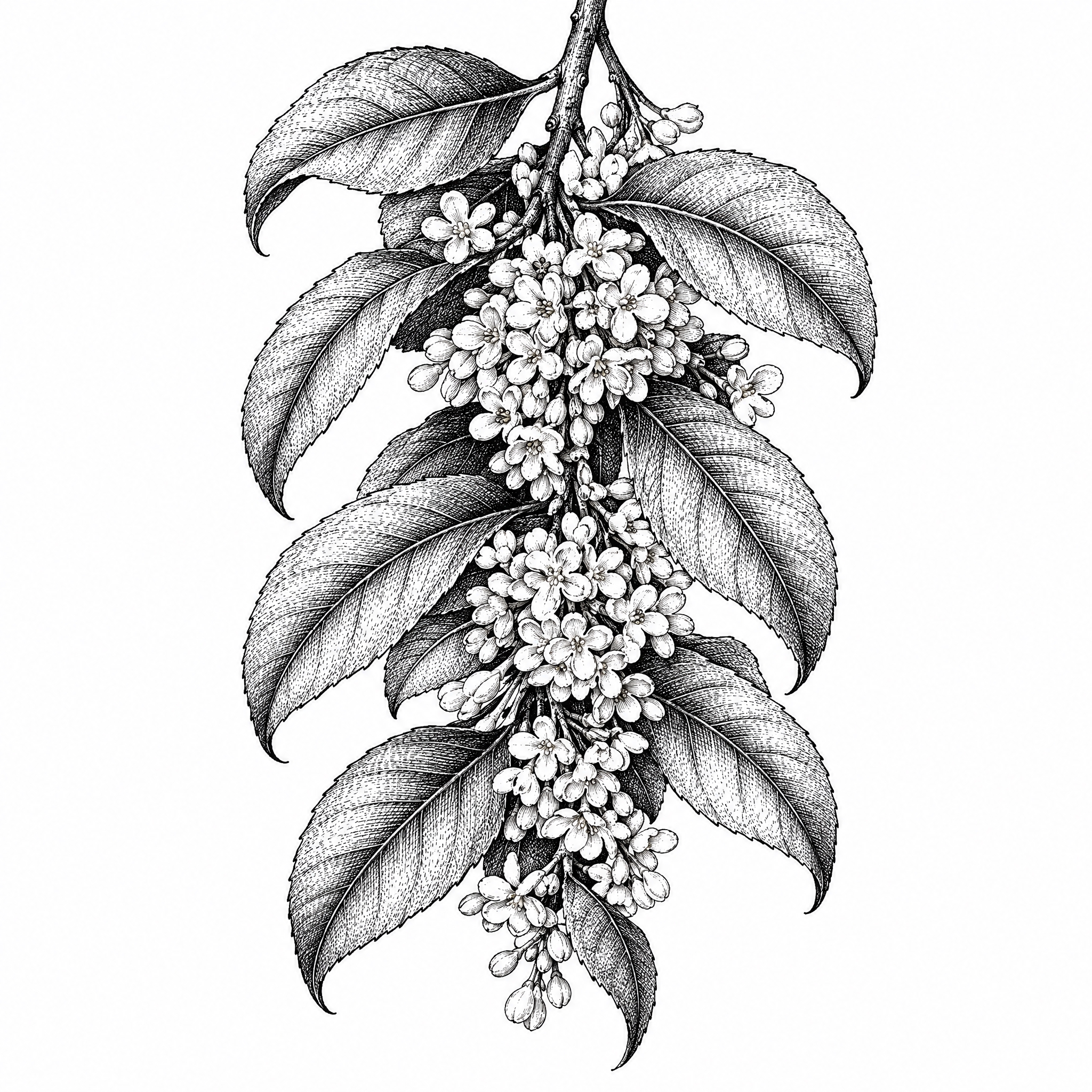 参考图中包装上的黑白铜版画/古典植物雕版线描风格，重新绘制一幅… - 图片创意预览