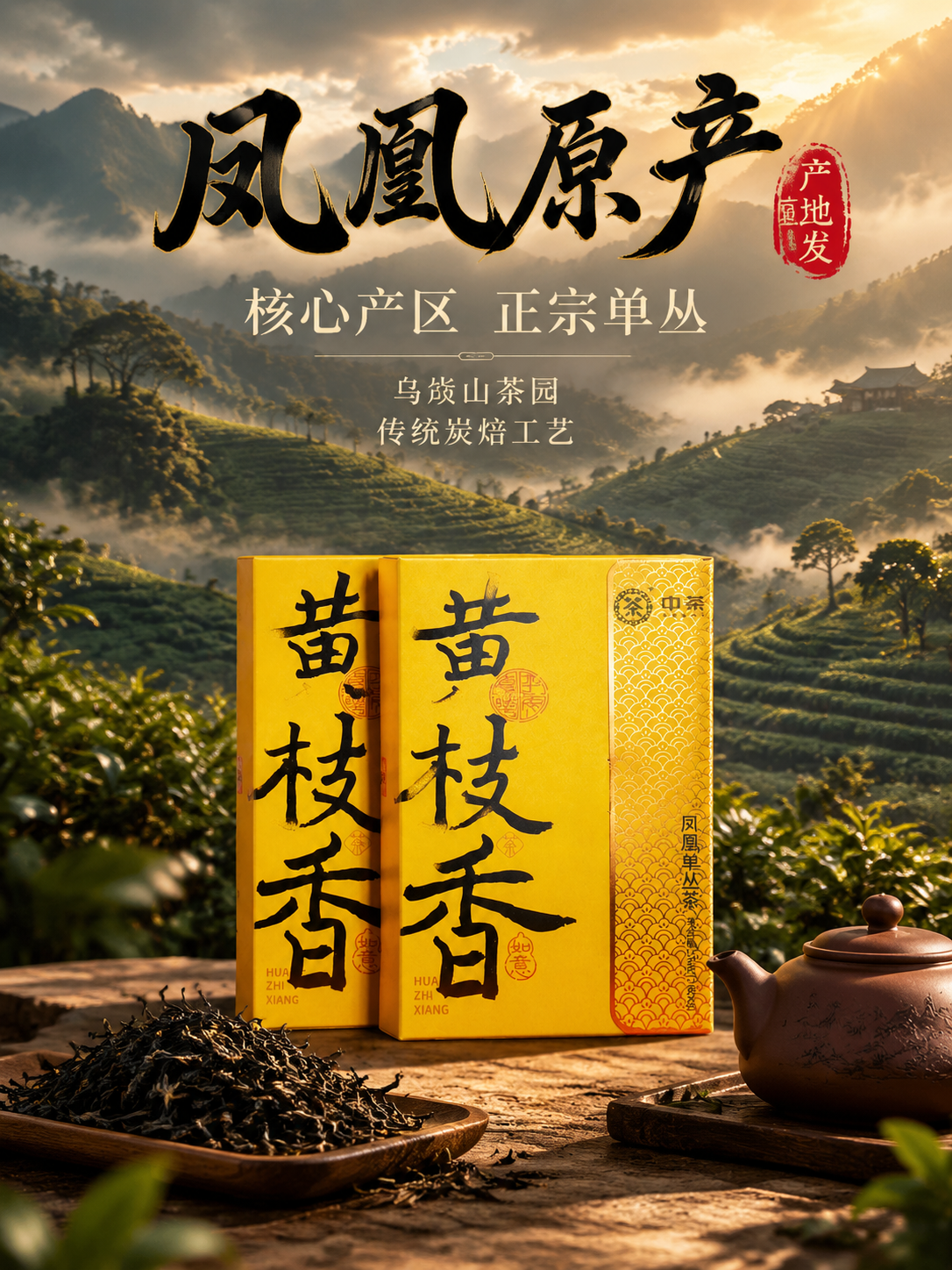 [主图-2 产地溯源 竖版] 中茶黄枝香凤凰单丛茶抖音主图第二… - 图片创意预览