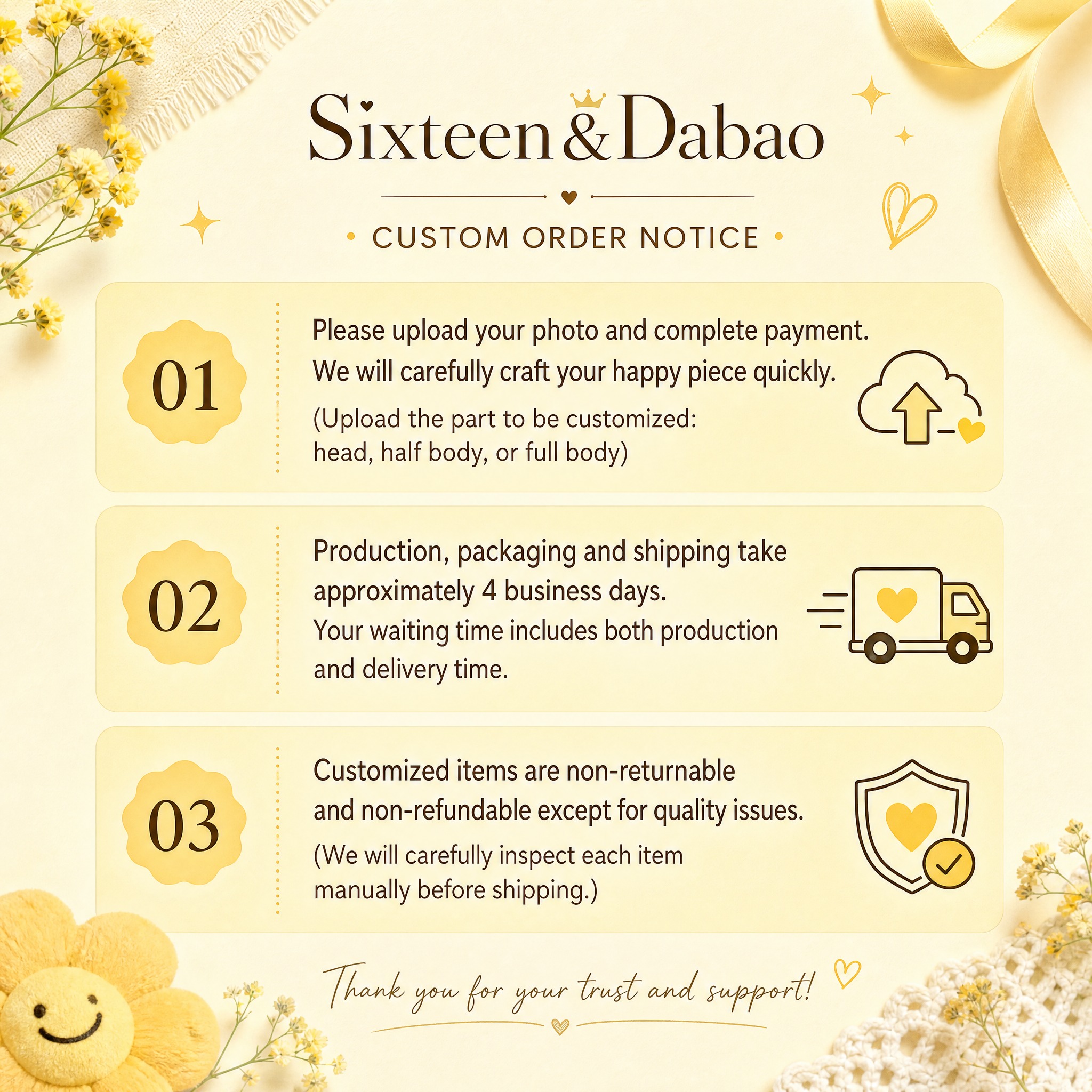 A square 1:1 custom order notic… - 图片创意预览