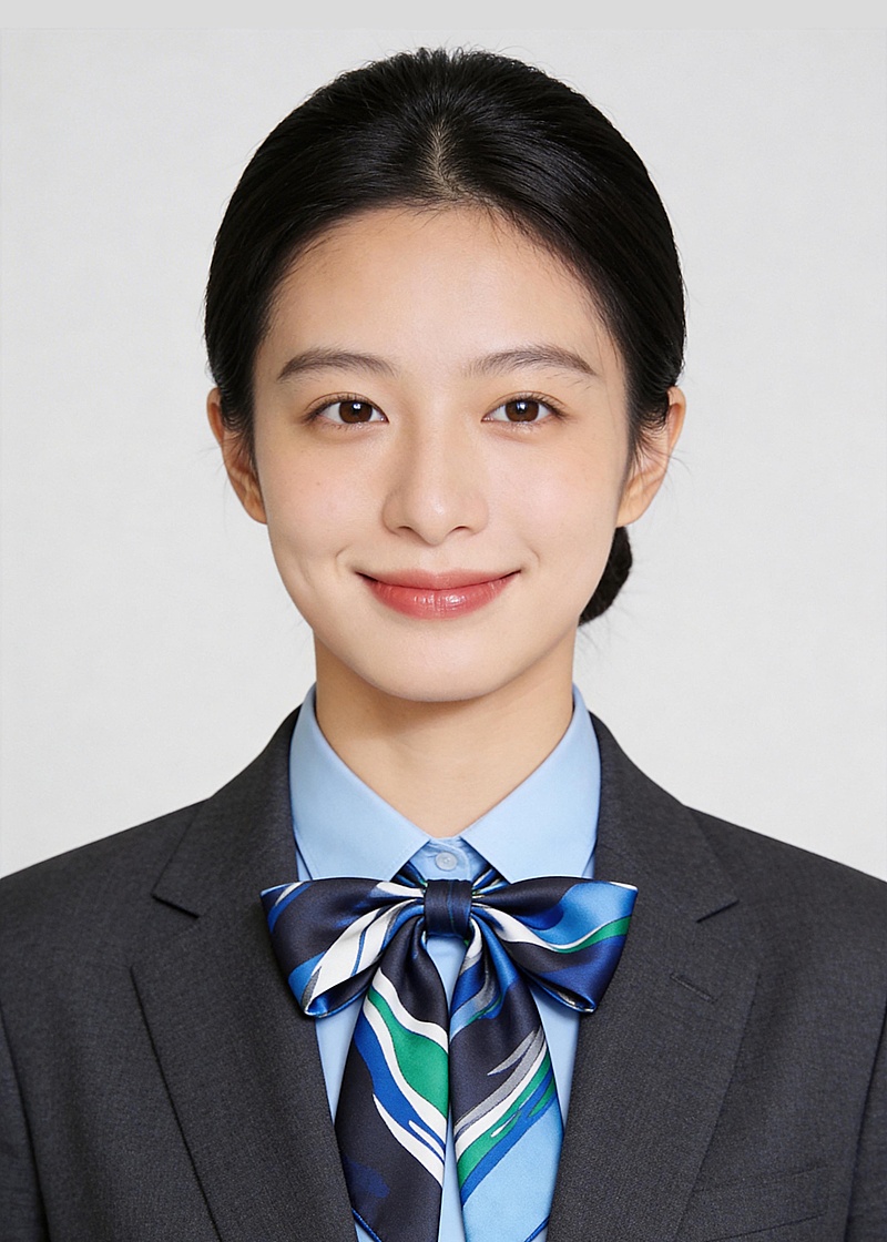 灰色西装外套银行职业风女性证件照