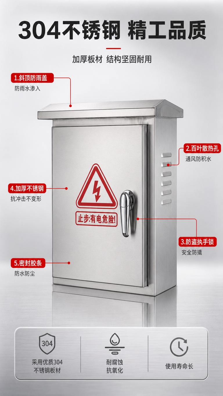 [商品] 使用【图1】脉冲电子围栏防水箱；保留不锈钢银色金属箱… - 图片创意预览